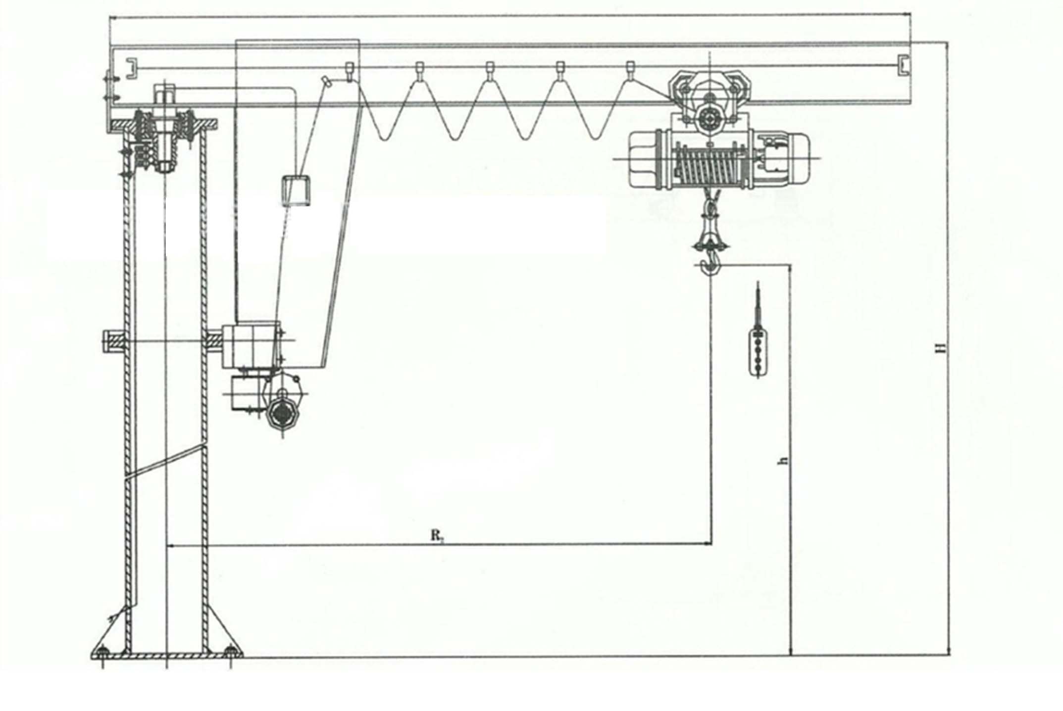 BZD型起重機(jī)，懸臂吊，懸臂起重機(jī)，定柱式起重機(jī)，起重機(jī)，定柱式懸臂起重機(jī)，定柱式懸臂吊<m met-id=26 met-table=product met-field=keywords></m>